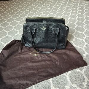 Kate Spade Black and White Striped Interior Bag